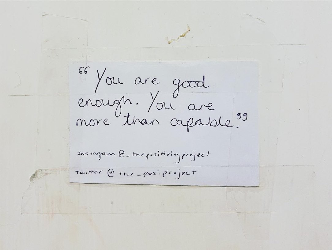 the_posiproject's tweet photo. “You are good enough. You are more than capable.”
Left in @UrbanOutfitters Spitalfields 🌎 https://t.co/3J3W4BWzty