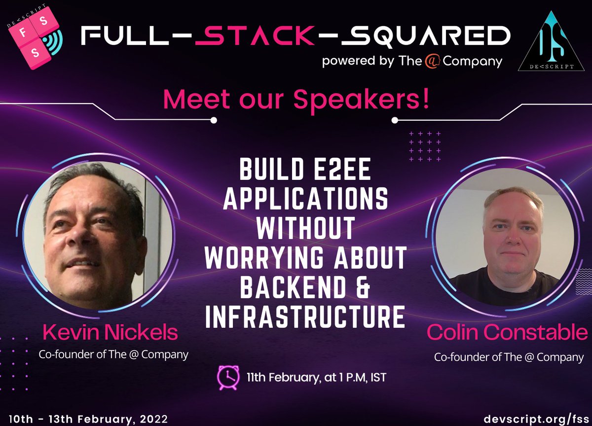 The_DevScript's tweet photo. Developing E2EE applications consists of a lot of exhausting steps📯. But not anymore!
The Co-founders of @atsigncompany (our Title Sponsor), @KevinNickels8 and @cconstab will share with us how to 'Build E2EE applications without worrying about backend &amp; infrastructure.
Swipe👆 https://t.co/WriFmt74Hg