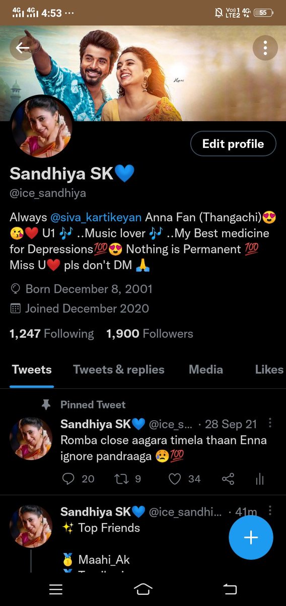 ice_sandhiya's tweet photo. Now 1.9k Frnds Reach๐โค
Thank u so much idiot frnds and brothers and sisters for ur support and love ๐โค
Spl thanks for my @Siva_Kartikeyan
Annaa chlm and to all sk Anna fans ๐ปโค
Really unexpected for ur love and support again Thank u ๐ป
Love u All โค
#DON #DONFromMarch25 https://t.co/K4X4Hblsb3