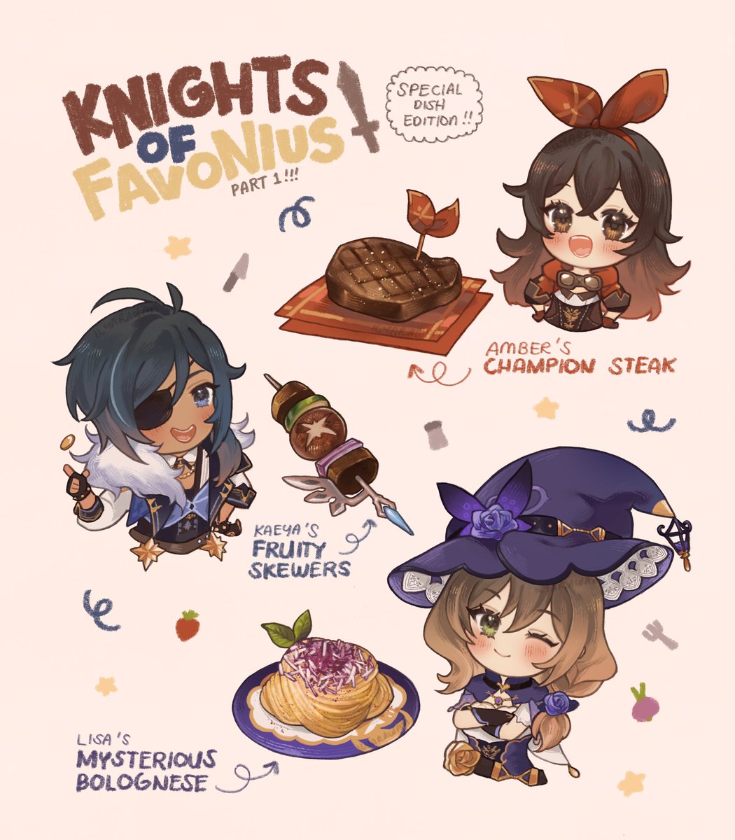 i offer thee, knights of favonius cheebs and their special dishes, pt 1 💖

#genshinimpact #原神 