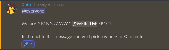 Want WL? you have 10 minutes to join our server and react! #NFT #solana #crypto