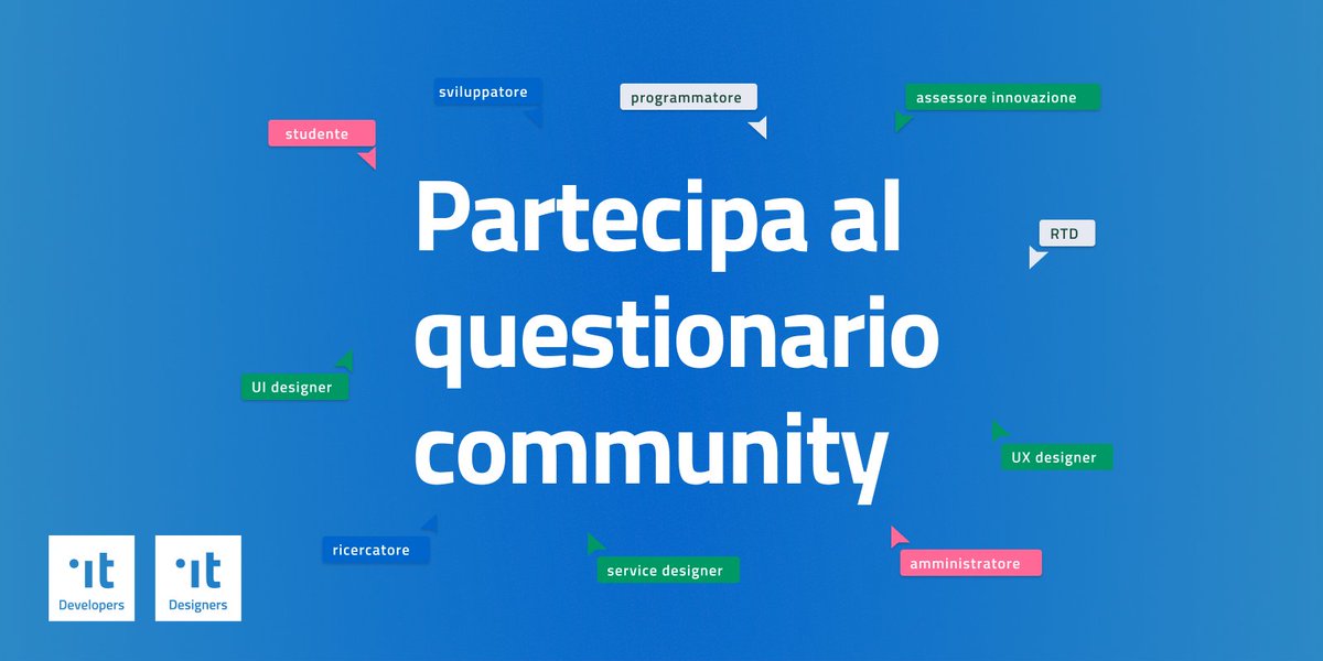 DesignersITA's tweet photo. Ci interessa la tua opinione. Aiutaci a migliorare: compila il questionario e dicci la tua sull’esperienza con la comunità, le risorse messe a disposizione e i canali di comunicazione. Per farlo clicca qui 👇https://t.co/7DhI8cjQgw https://t.co/b7ZHQPusSA