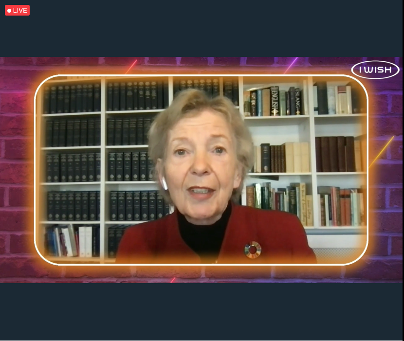 SpringboardCom's tweet photo. Mary Robinson has just given attendees of #IWish22 an inspiring keynote - reinforcing that by pursuing a career in STEM young girls can become leaders by solving global issues and reminding them of the importance of self-care @IWish_ie #NoGirlGetsLeftBehind https://t.co/1W8tbFRaH7