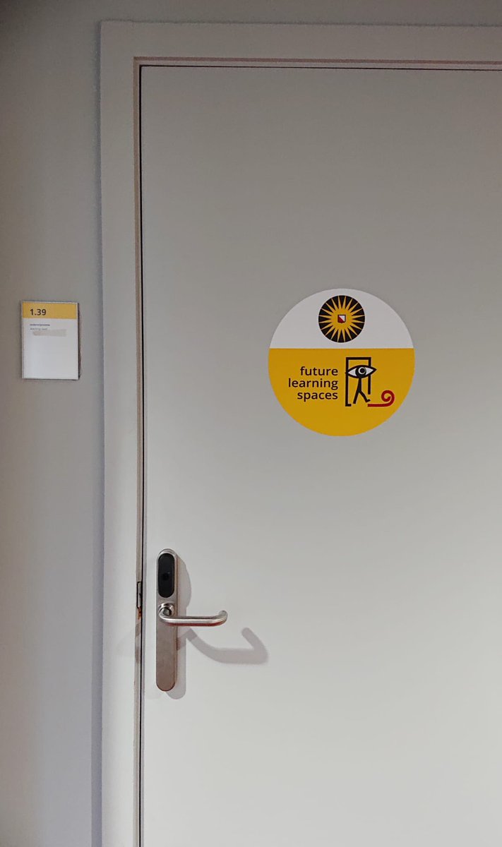 Één van de trekkers van het project Future Learning Spaces, <a href="/laurienskaja21/">Laurien Jansen</a> , heeft eigenhandig de ruimtes van het #fls project van een herkenbaar beeldmerk voorzien. #onderwijsinnovatie