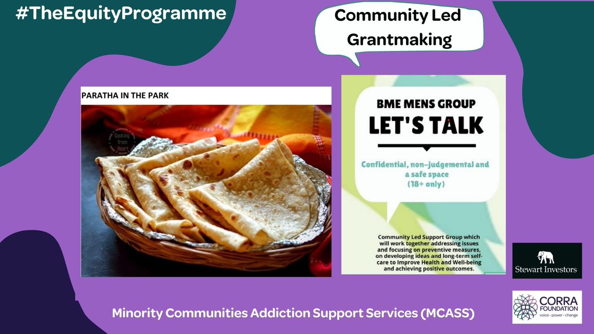 corrascot's tweet photo. 2/5 Using #CommunityLedGrantmaking MCASS set up two distinct support groups identified by their grassroots work with Black, Asian & Minority Ethnic communities.
💫BME Men's Group
💫#ParthaInThePark (Women's Group)
#ParticipatoryGrantMaking #FlexibleFunders https://t.co/f4YG4kk82r