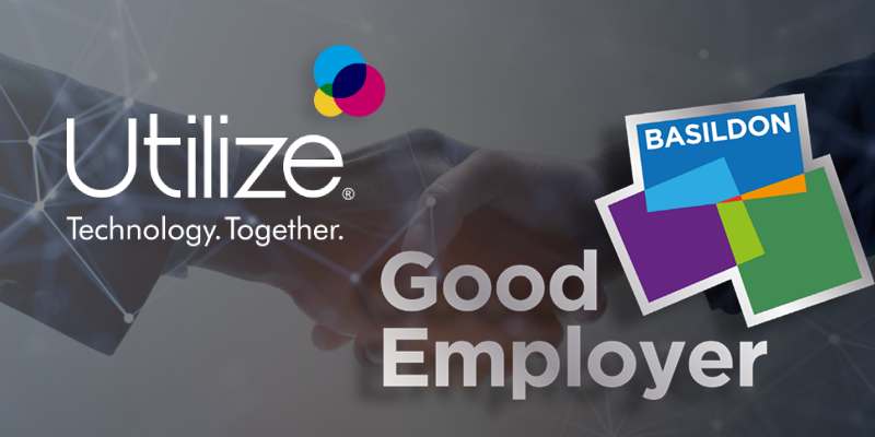 Utilize are proud to be recently recognised under the Good Employer Charter for Basildon – celebrating employers in the borough who do business responsibly, allowing both employees and employers to benefit as their business and the local economy grows.