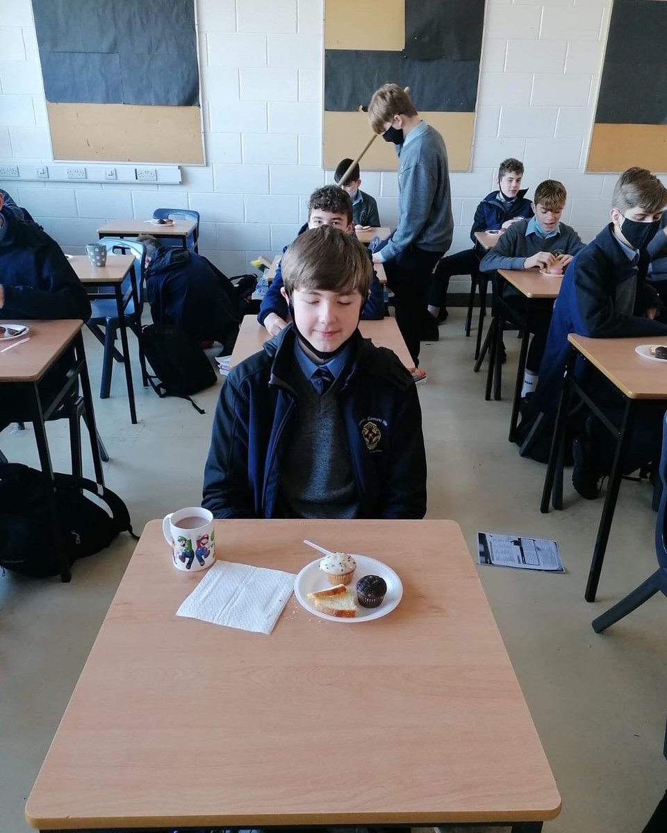 WexCBS's tweet photo. Ms Argue's 2nd Year German class having Kaffee und Kuchen this morning. Well deserved treat for an excellent class. #Deutsch #GutenAppetit #Languagesinaction #Tee #HeisseSchokolade https://t.co/sWZVXQgCad