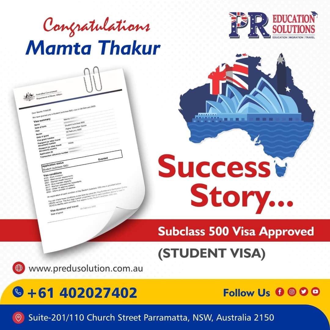 Visaforsure's tweet photo. Congratulations🥳🥳 to “𝐌𝐚𝐦𝐭𝐚 𝐓𝐡𝐚𝐤𝐮𝐫” on getting Australia Study Visa under the assistance of us

𝐂𝐨𝐧𝐠𝐫𝐚𝐭𝐮𝐥𝐚𝐭𝐢𝐨𝐧𝐬 𝐭𝐨 "𝐌𝐚𝐦𝐭𝐚 𝐓𝐡𝐚𝐤𝐮𝐫" 𝐚𝐧𝐝 𝐰𝐡𝐨𝐥𝐞 𝐅𝐀𝐌𝐈𝐋𝐘 https://t.co/4S4CzGRdAY
