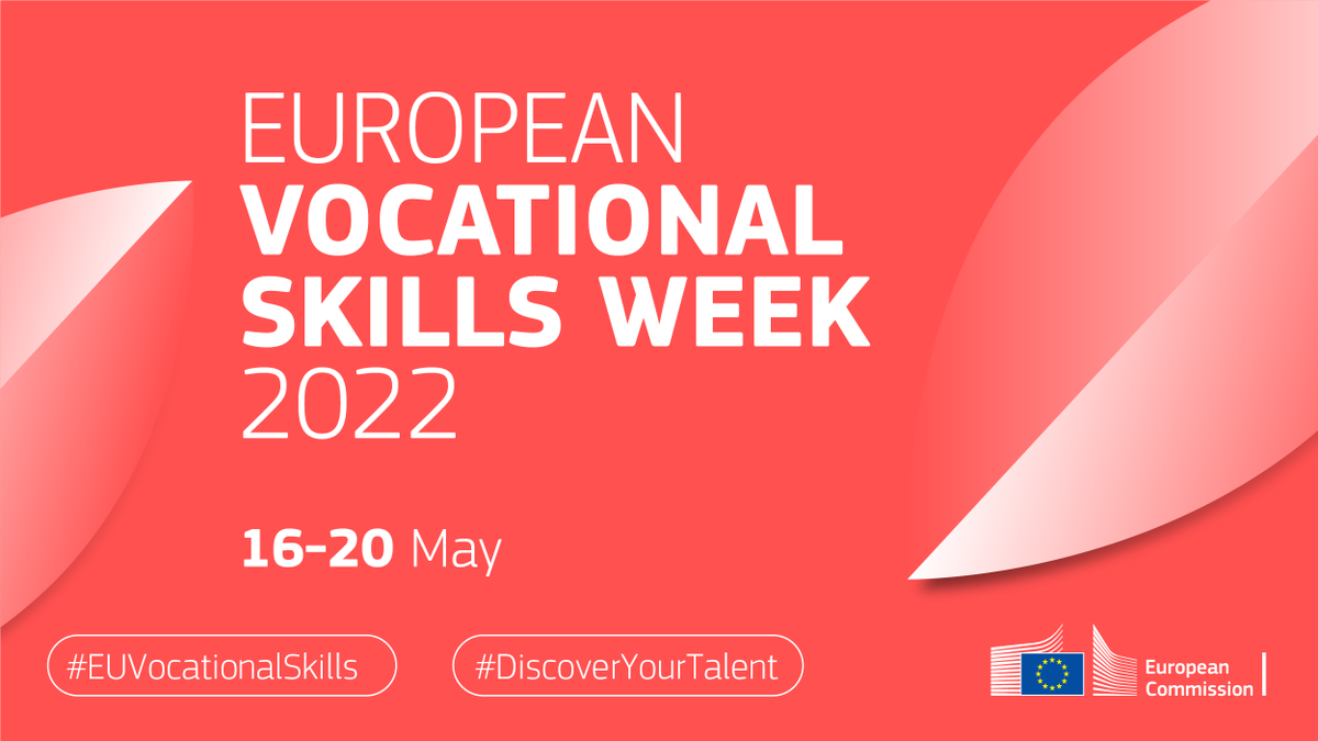 EU_Social's tweet photo. 📢 Have you heard? 

The 6th annual European Vocational Skills Week has been announced and focuses on VET &amp; the Green 🍃 Transition. 

📅 16-20 May 2022

Find more info &amp; learn how you can participate, here ➡️ https://t.co/Z5T6bTbNRa

#EUVocationalSkills #DiscoverYourTalent https://t.co/p067RYGCtf