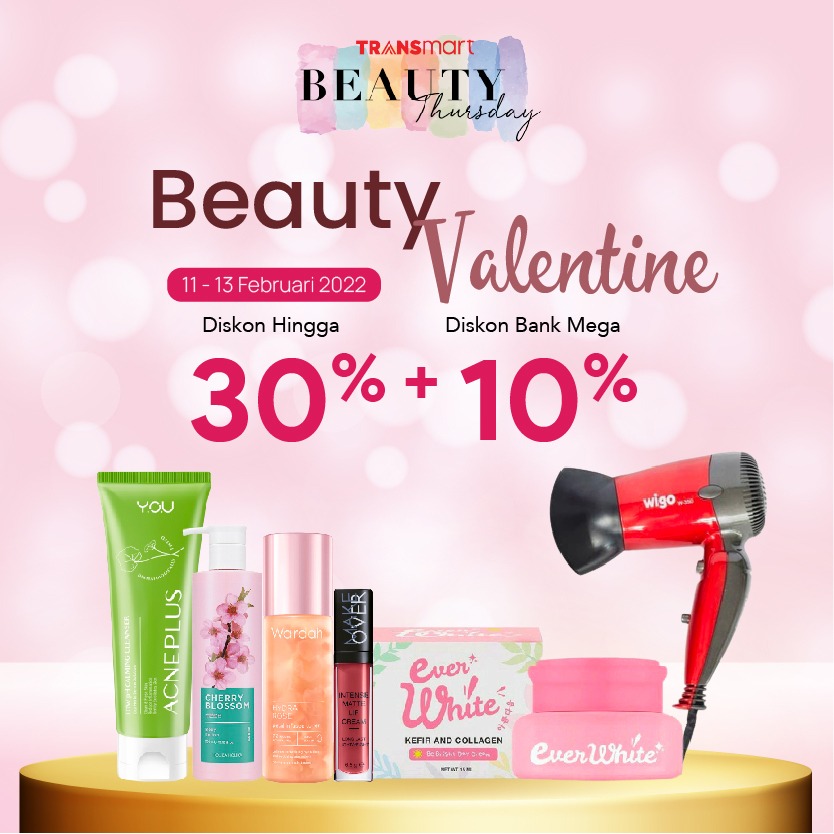 Transmart_IND's tweet photo. Banyak promo untuk produk kosmetik dan peralatan kecantikan hingga 30% +10% Bank Mega yang bisa kamu dapatkan mulai 11-13 Februari 2022 lho!
Dapatkan promo beragam brand kosmetik dan parfum pilihan hanya di #transmartindonesia
#KeTransmartAja #TransmartIndonesia #PromoTransmart https://t.co/AUFJhpWmQA