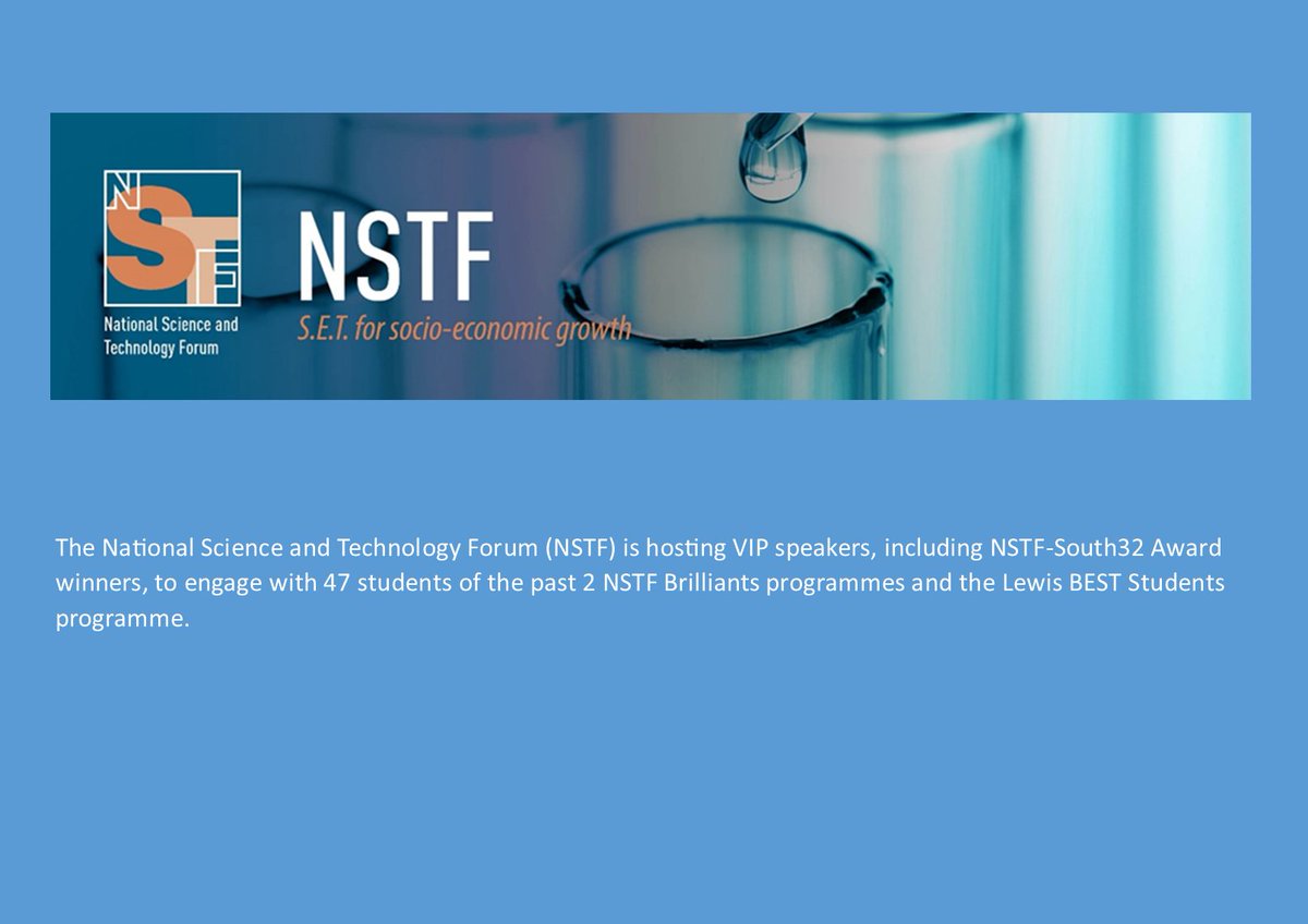 NSTF_SA's tweet photo. NSTF motivational talks programme
#STEMmotivation
#STEMcareers
#NSTFawardWinners
#NSTFBrilliantsYouthprogramme https://t.co/TO4qqM5VWC