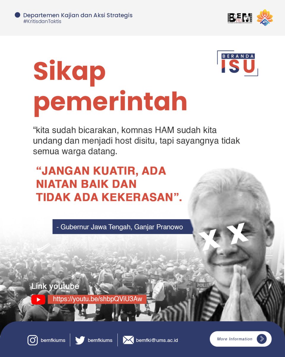 [Beranda Isu #1]

Desa Wadas atau yang sering dikenal sebagai 'Tanah Surga' kini sedang dilanda polemik yang tersebar luas di media.

Simak informasi lainnya di instagram <a href="/bemfkiums/">BEM FKI UMS</a>