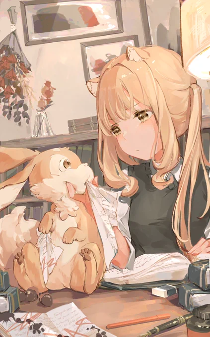 😾…!
🐰? 