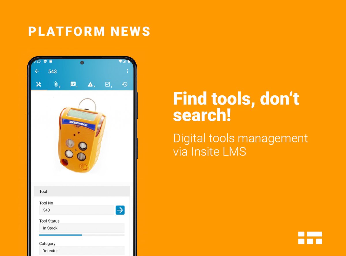 insite_it's tweet photo. With Insite LMS you can manage the efficient use of all tools &amp; devices:

✔️ assign, manage and track tools &amp; devices 
✔️ global and local overview
✔️ online &amp; offline
✔️ one intuitive app 

➡️ https://t.co/3PEmP8OQys 

#ToolsManagement #ConstructionSoftware #InsiteIt #InsiteLms https://t.co/niyUyE5gv6