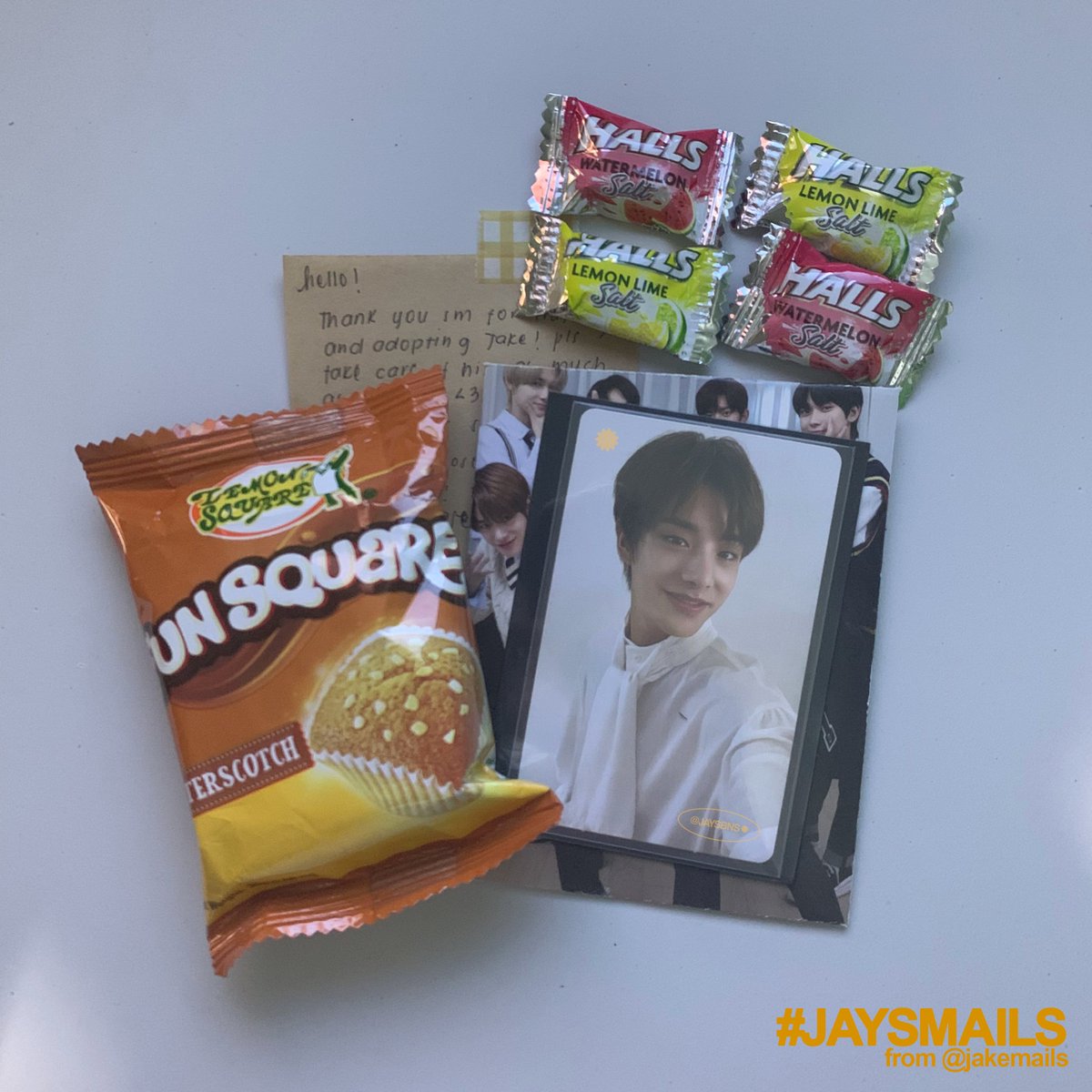 JAYSBNS's tweet photo. κ°π #JAYSMAILS !β κ± @jakemaiIs
thank you for making sure that jake came home quickly and safely !! the packaging was super nice and may pang meryenda pa ko β‘Μ
π§Έ #sjythanks !β https://t.co/Ry7uKLlQu2