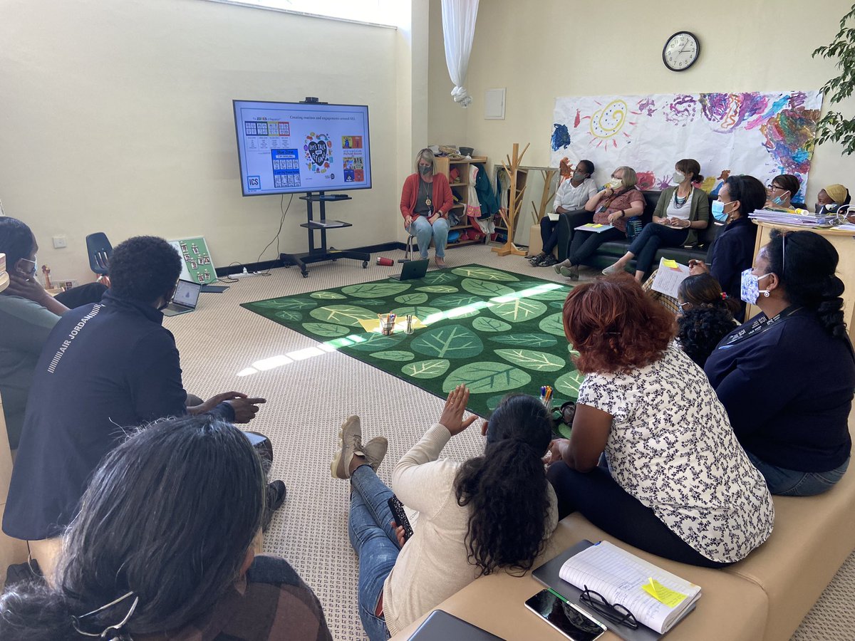 lojozomo's tweet image. EY teams learning from one of our counselor @heidiLsanchez on the importance of being present and mindful as they work to nurture young children in their social-emotional journeys. #earlyyears @icsaddises @ICSAddis