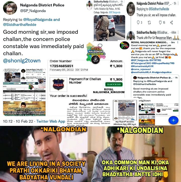 RoyalNalgonda's tweet photo. Rule is rule☝️rule for all🙏we are living in a society prathi okkariki bhadyatha vundali,good job👏👏desha prajalani kapade rules ni kapadukuntte deshanni kapadukunnatlu,prajallo kuda marpu ravali rules andharu patinchali marpu manathone🙏 @SP_Nalgonda @SiddharthaRedde @KTRTRS https://t.co/ACs1h8HELM
