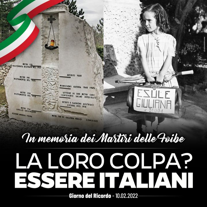 LegaSalvini's tweet photo. IN MEMORIA DEI MARTIRI DELLE FOIBE.
LA LORO COLPA? ESSERE ITALIANI.
#giornodelricordo https://t.co/z2rVosB42y