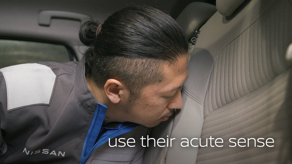 NissanMotor's tweet photo. Certified noses? 
Smellmasters at #Nissan pick up the scent toward a refreshing new car aroma. 
Learn more: https://t.co/jgFksmNjTq https://t.co/yExQSfxdtw