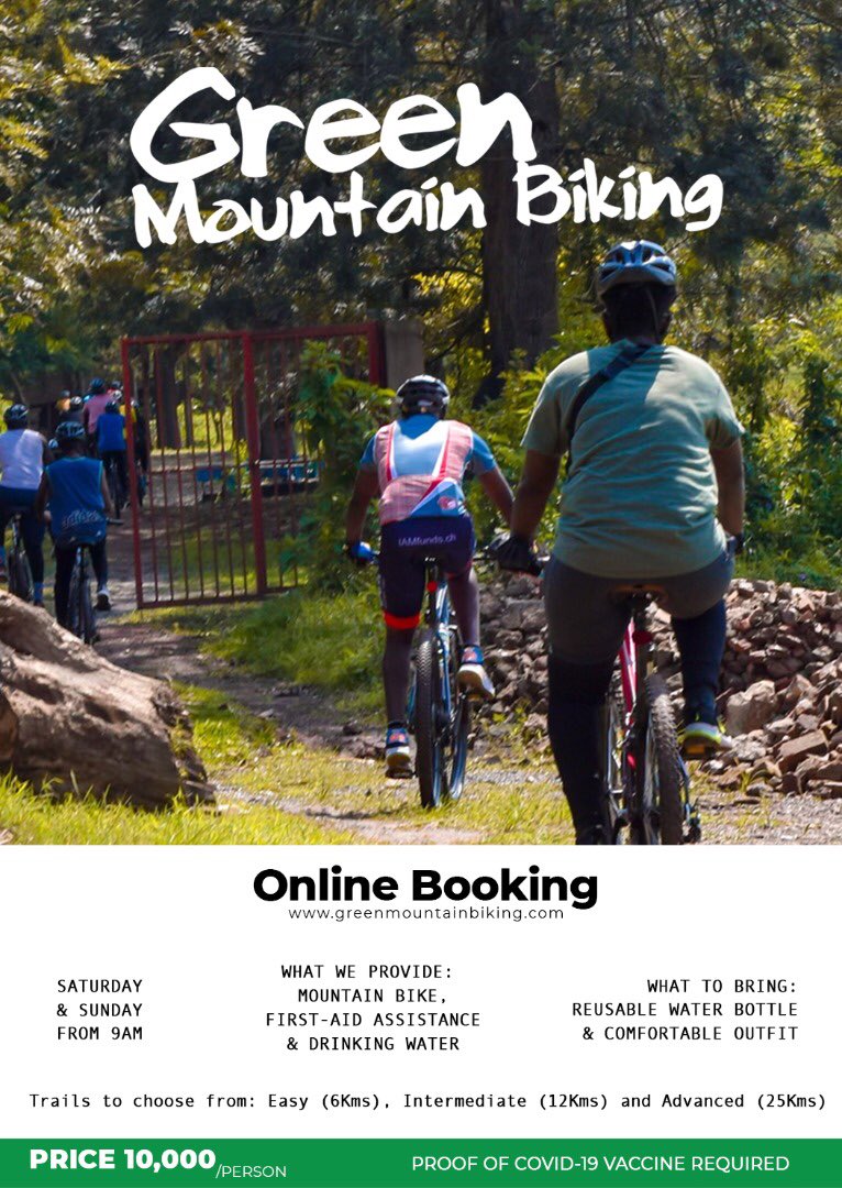 gmtb_rw's tweet photo. Happening this weekend (Saturday &amp; Sunday) from 9 AM.

Green Mountain Biking - Umusambi Biking Trail at Umusambi Village 

Book your slot(s) now via https://t.co/qKjxEGCyxz or by simply Calling / Whatsapping us +250785373259 to take part in the Ultimate Adventure. 

#Gmtb #RwOT https://t.co/uJa4xkrfYT