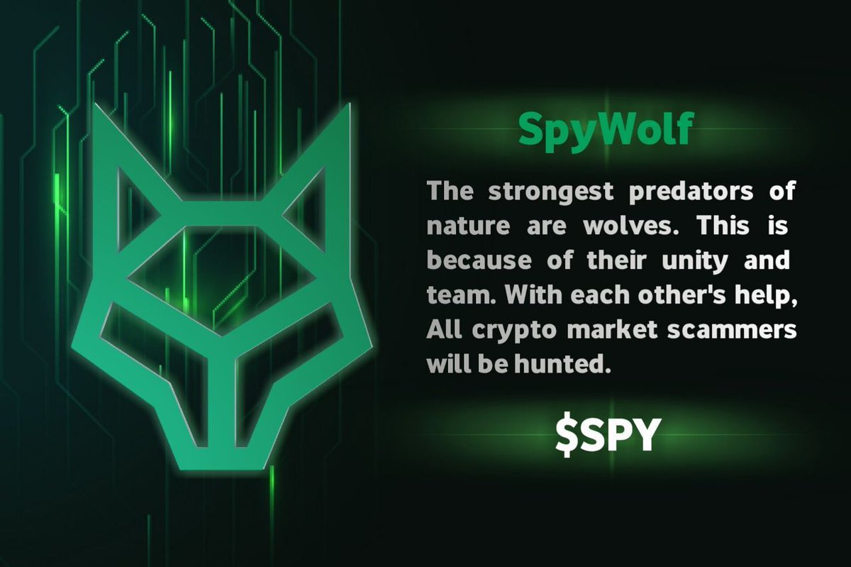 spy_wolf2020's tweet photo. @CryptoGemsCom The smell of scammers can be smelled from miles away. You have the opportunity. Leave this market.
@SpyWolfNetwork 
#spywolf #bitcoin #ethereum #Doge #binance  #bscgem https://t.co/FCYkjPJGKU