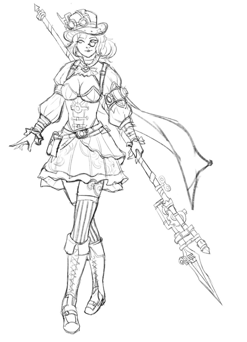 coddiwomplefrog's tweet photo. concept art is coming along... man do i love #steampunk https://t.co/uy2CLBS2xe
