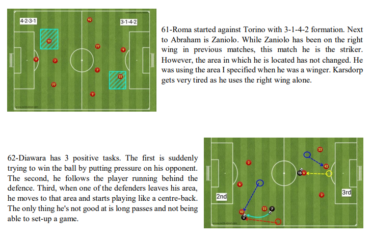 manager_genius's tweet photo. Detailed FREE report about Roma (20 pages, 83 points)

I explained the tactics used by Roma and the points where they were successful and unsuccessful in 23 games in the league.

Send me a message to get the FULL report.

I would be grateful if you RT

@TacticalPad @ASRomaEN https://t.co/8rhvwwQDep