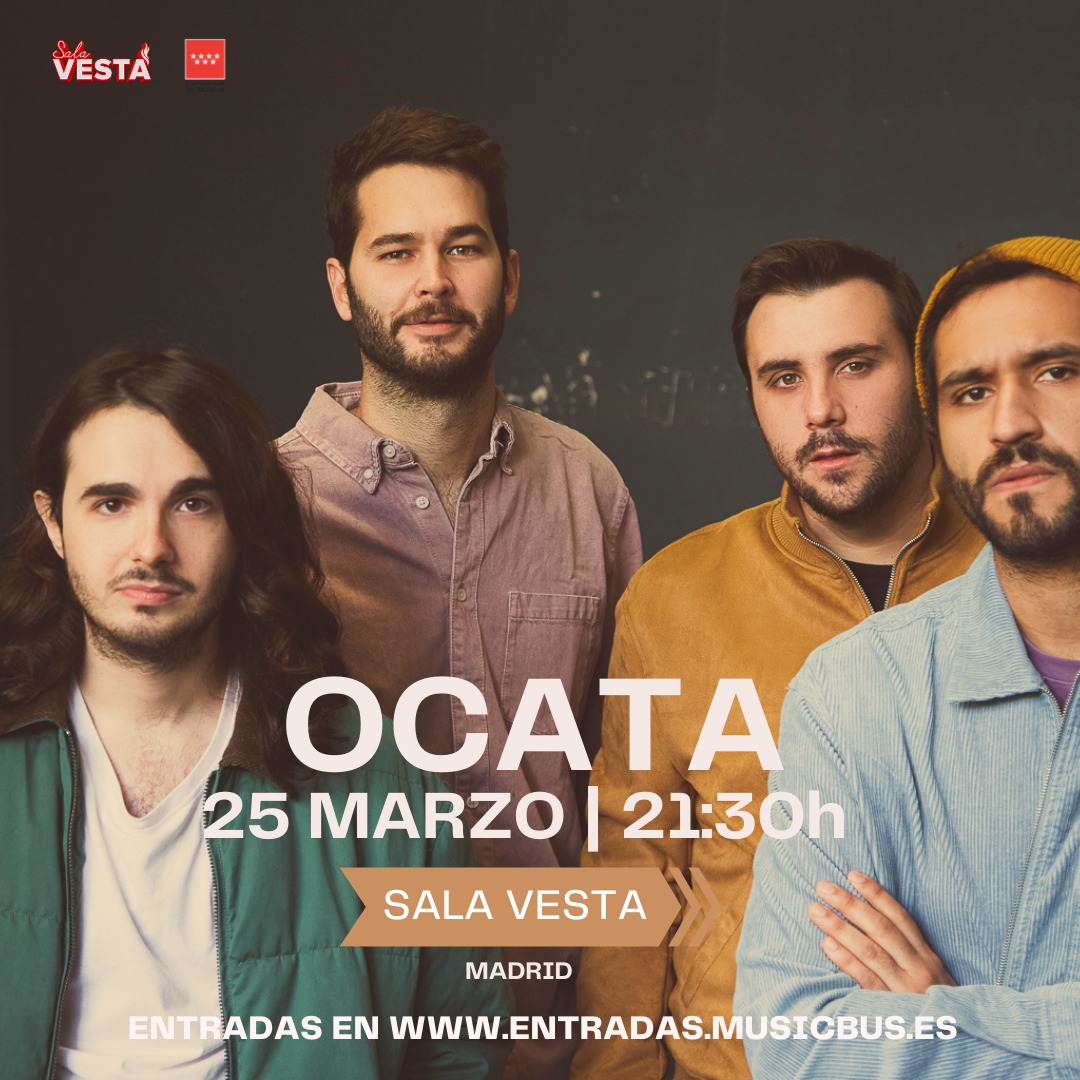 OcataMusic's tweet photo. #Madrid 📣 Estamos muy ilusionados por contarles que el próximo viernes 25/03 estaremos de vuelta, ¡nos vemos en la #SalaVesta! Aquí ya podéis comprar las entradas: https://t.co/5HSxJnjKoc @musicbusrecords @Discmedi https://t.co/Y9EnFmKOMl