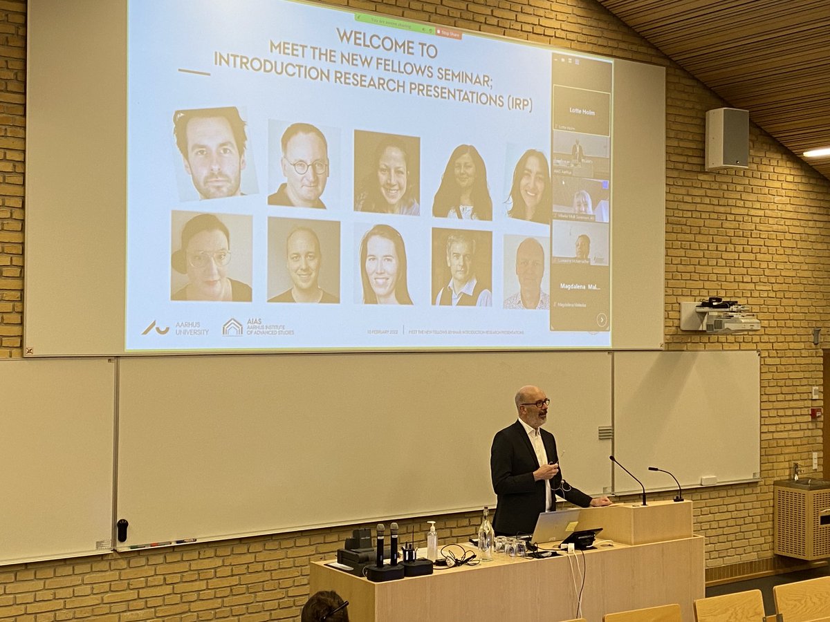 AIAS_dk's tweet photo. Meet the new #AIASFellows and Associates seminar today - with 6-minute short Introduction research presentations. Welcome by Director Søren Rud Keiding. #IAS #Diversity #AdvancedStudy https://t.co/fvoFVzoDkH