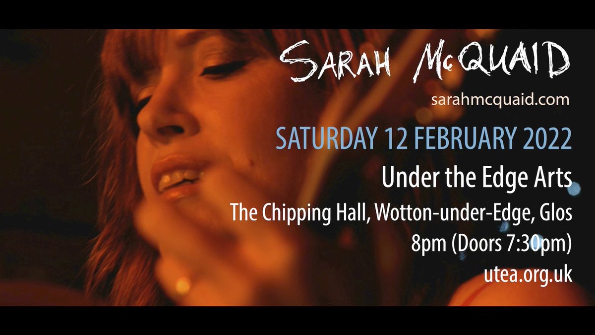 Saturday! <a href="/WottonUTEA/">Under the Edge Arts</a> #WottonUnderEdge #Gloucestershire #Glos sarahmcquaid.com/tour #whatsonGloucestershire #whatsonGlos #GloucestershireEvents #GloucestershireHour #LoveGloucestershire #whatson #livemusic #events #gigs #concert #folk #americana #music