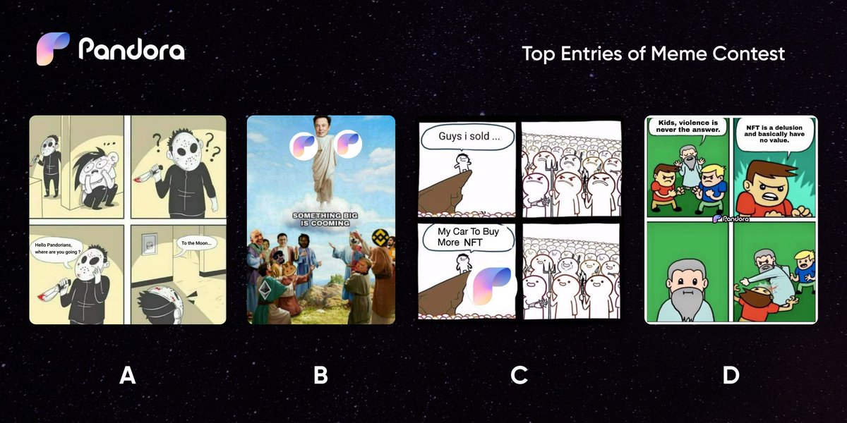 ExpressProtocol's tweet photo. 4/4 Vote for your favorite meme here. One winner will get $100 $PNDR! 🤩👏
A | B | C | D

Finalists:
@AkshayT69457810 @Sharwan14342782 @basedfoncesa @KapilGulati1990 https://t.co/NoZ7rXjOEr
