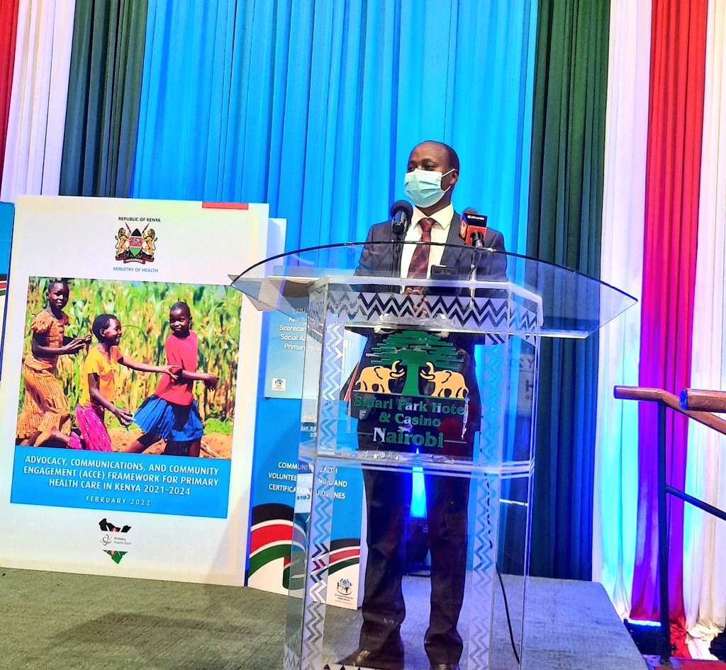 NdiranguWanjuki's tweet photo. Well said Dr Mulwa, at the launch of the #PHC documents.
Thanks for emphasizing need to work much more closely with #CountyAssemblies, to mobilize more domestic financing for PHC inc community health - towards #UHC
#AfyaYetuJukumuLetu #CHU4UHC #PCN4UHC #PHC4UHC @Amref_Kenya https://t.co/U0DBAC3CXT
