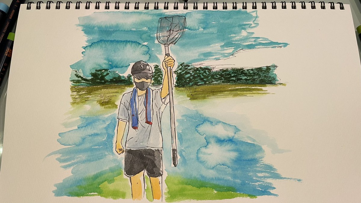 RED_INSECT_'s tweet photo. #水彩画 https://t.co/kNdEyb6zCK