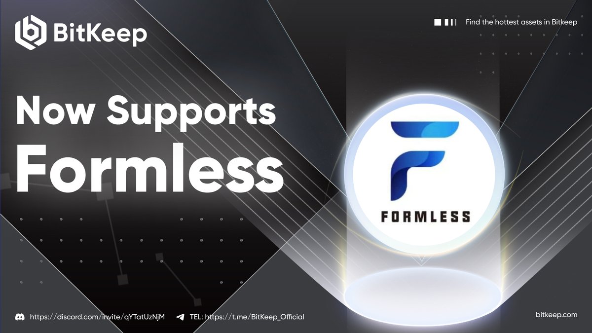 BitgetWallet's tweet photo. 📢#BitKeep now supports @formlessgamefi.

👉#Formless is positioned to be the "Steam of GameFi", with the slogan "Where GameFi Begins" https://t.co/BGE6qWP33w