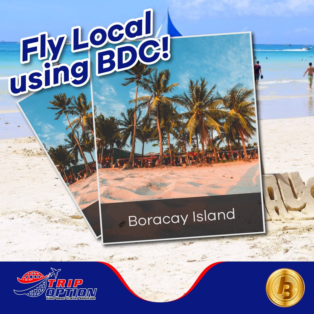 ✈️Fly to Boracay Using BDC!✈️

Enjoy your summer and fly to Boracay for as low as 870 BDC* (round-trip base fare)

Stay in Astoria Current for 3D/2N for 940 BDC*
- Twin Room
- Breakfast included

For more information, contact:

facebook.com/tripoptiontrav…