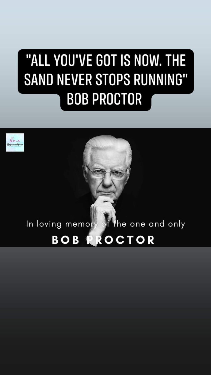 benmortoncoach's tweet photo. "All you've got is now. The sand never stops running" - Bob Proctor 💜

#bobproctor #benjaminmortonlive #freedomtothinkclub #freedomtothink https://t.co/BS2dZlvNm8