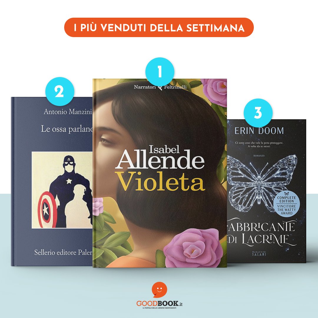 GoodBookit's tweet image. #classifica #10febbraio
Il nuovo romanzo di Isabel Allende al primo posto nella classifica dei libri più venduti della settimana 🏆
Scopri tutta la classifica su 📲 goodbook.it