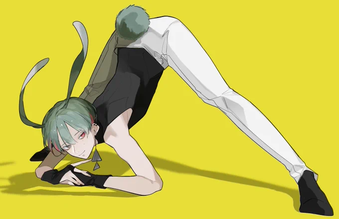 例のポーズ 