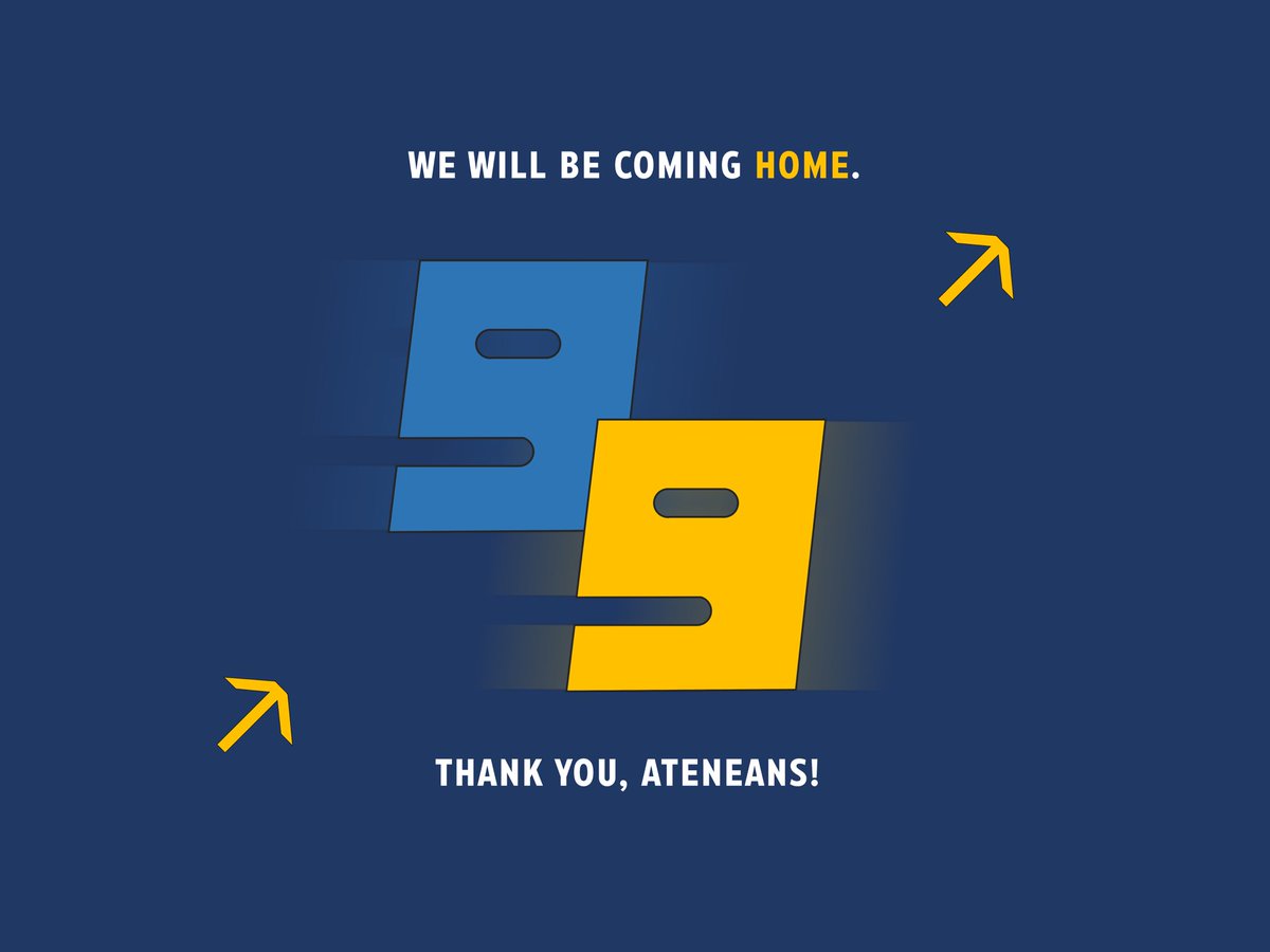 startwithyou25's tweet photo. Daghang Salamat, Ateneans. Welcome Home! 

Lagi't Lagi, Para sa Ateneo, Para sa Lipunan. 💙💛 https://t.co/kkggAUdT4X