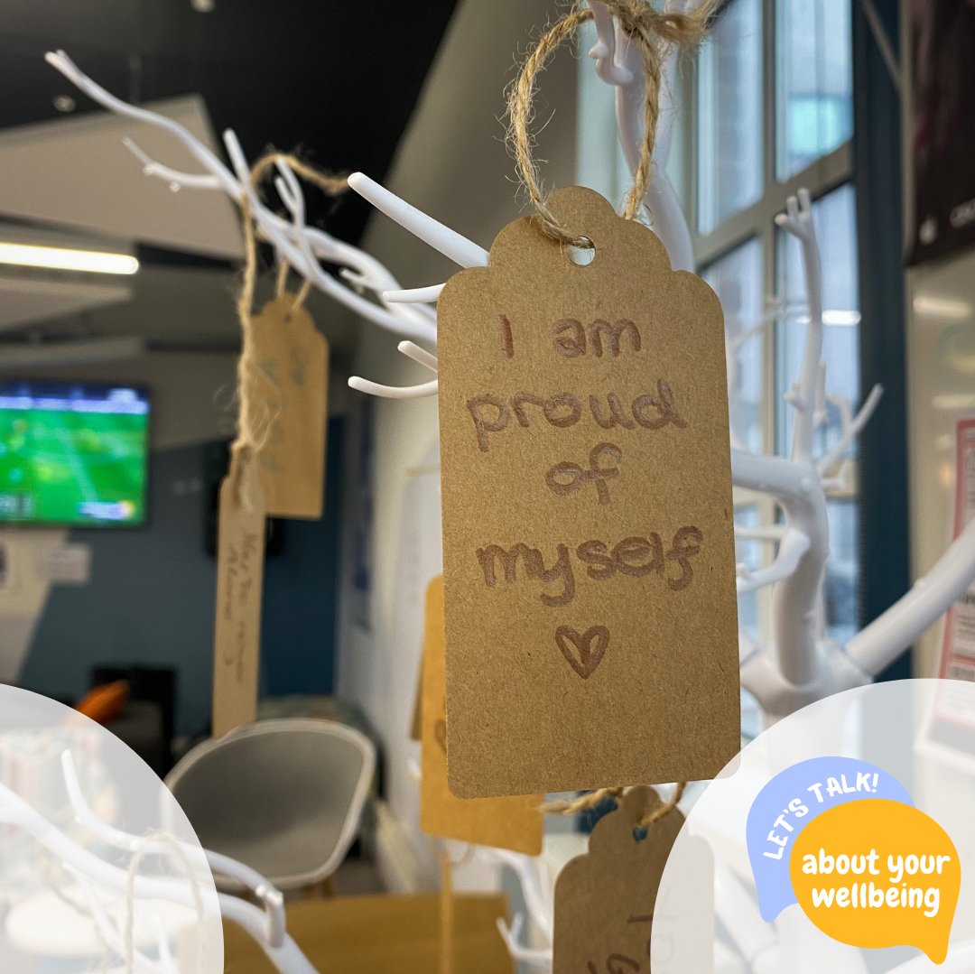 LondonMetSU's tweet photo. Let's Talk About YOUR Wellbeing!🌻

The Advice Service is encouraging London Met students to look after their wellbeing! Have you seen our affirmation tree?🎋

Help us make our affirmation tree blossom by adding your own self-affirmation!💫

#LetsTalk #AdviceService #wevegotU https://t.co/YnQP2p5s0k