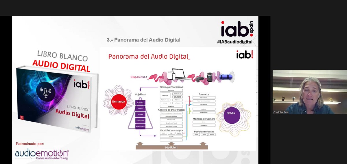 🔴 Estamos en la presentación del primer Libro Blanco de Audio Digital de <a href="/IAB_Spain/">IAB Spain</a>, patrocinado por @Audioemo 

Pretende convertirse en una guía sobre el sector que analice las posibilidades que ofrece este modelo 🧐

#IABAudioDigital