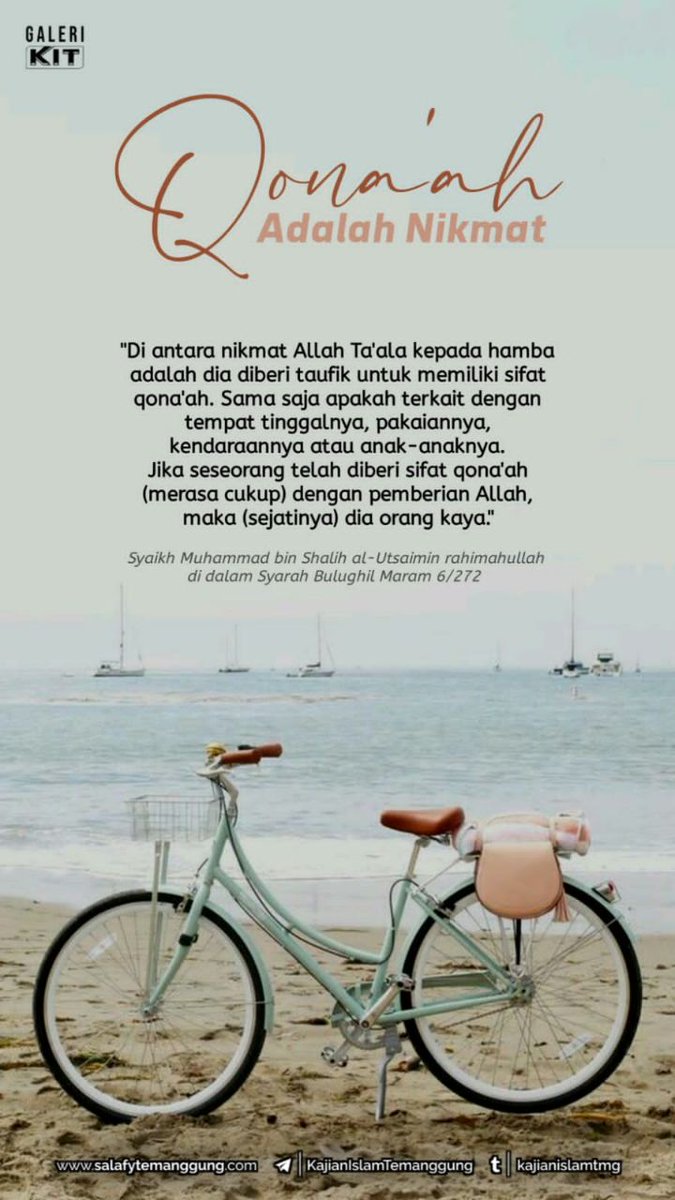 kajianislamtmg's tweet photo. QANA'AH ADALAH NIKMAT
https://t.co/m04lUcejF1 https://t.co/HwT6wjB9wT