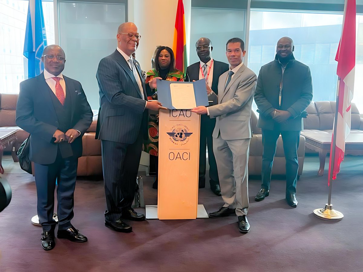 GhanaPresidency's tweet image. RT: @MBawumia I am happy to report that following a “Key Ceremony” at the headquarters of the International Civil Aviation Organization (@icao) in Montreal Canada, Ghana’s National Identity Card (the #GhanaCard) will now be duly recognized globally as a valid e-passport/ID card.
