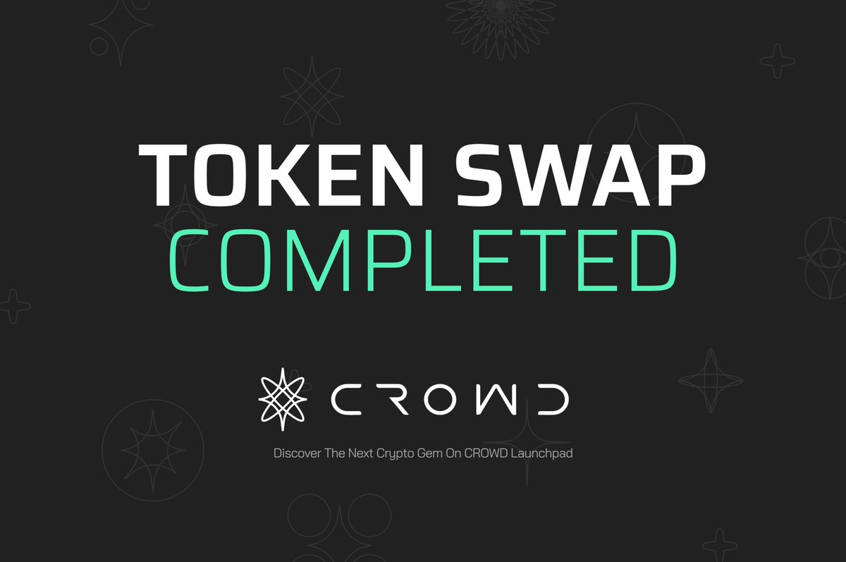 CROWD (@crowd_networks) on Twitter photo We would like to inform you that the rebranding has been completed by the crowd team and the entire token swap has also been completed. From now on, only newly issued crowd tokens can be used, please refer to the contract address below.
etherscan.io/address/0x374f… We would like to inform you that the rebranding has been completed by the crowd team and the entire token swap has also been completed. From now on, only newly issued crowd tokens can be used, please refer to the contract address below.
etherscan.io/address/0x374f…