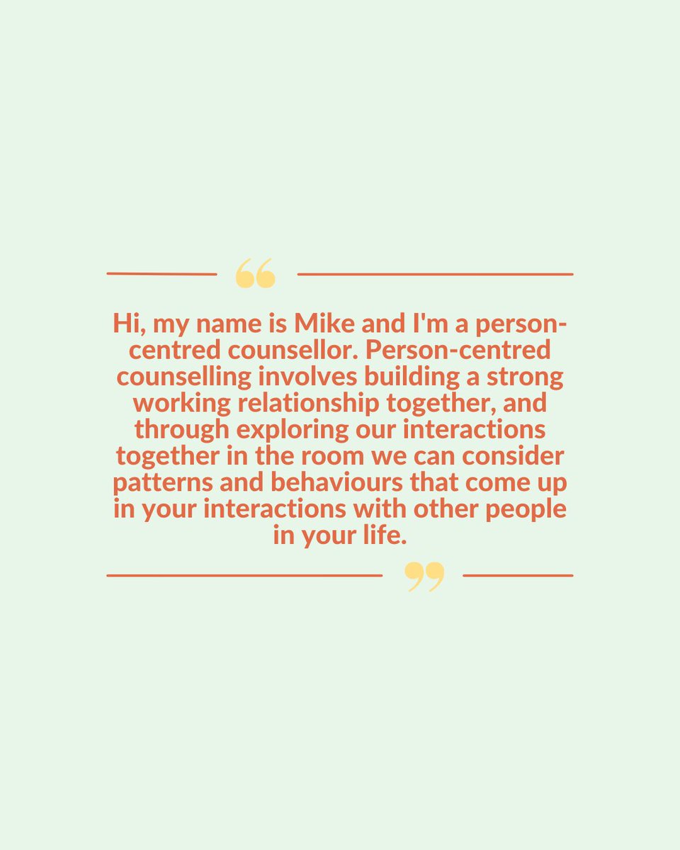 TalkandGroworg's tweet photo. Meet one of our counsellors, Mike! Mike provides a person-centred counselling approach for his clients. Find out more about Mike! https://t.co/1OaVgO2net https://t.co/tfb3P4QUb3