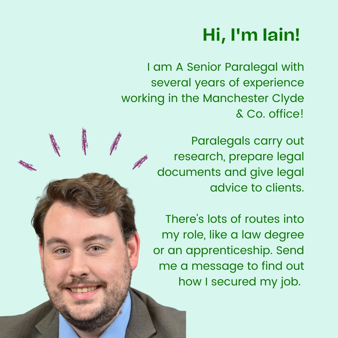 👋 Meet Iain! Whilst Iain didn’t start out as an apprentice, he’s here to advocate taking this route into the legal sector. That’s because becoming a Paralegal Apprentice is a relatively new option. More info here: inspire.connectr.co.uk/BrighterFuture… #earnandlearn #naw2022 #BuildTheFuture