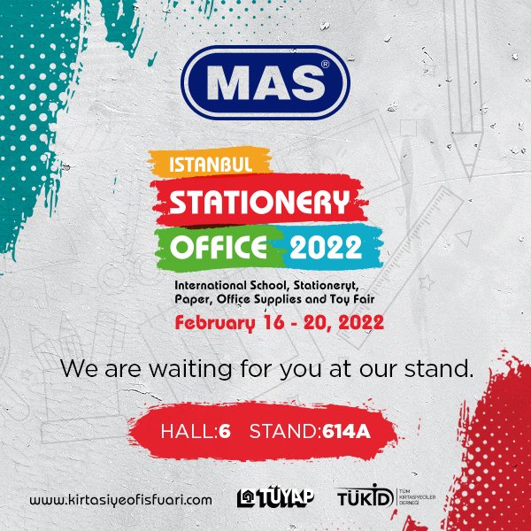 ISTANBUL STATIONERY OFFICE
🎉We are waiting for you at our stand🤗 
HALL:6 STAND:614A
 #Mas #MasBuro #MasOffice #Officeproducts #Stationerylovers