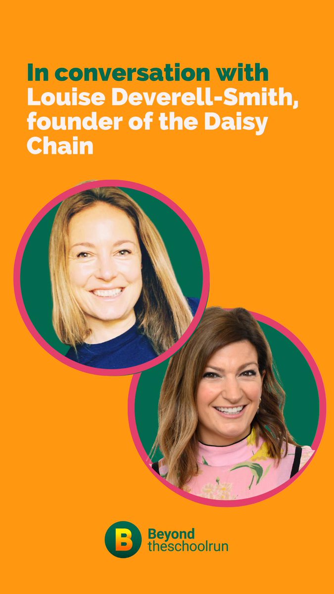 Join us today at 12.30 on Beyondtheschoolrun instagram for our 'in conversation with' series when we'll be speaking with Lou Deverall-Smith Founder of <a href="/_thedaisychain_/">The Daisy Chain</a>