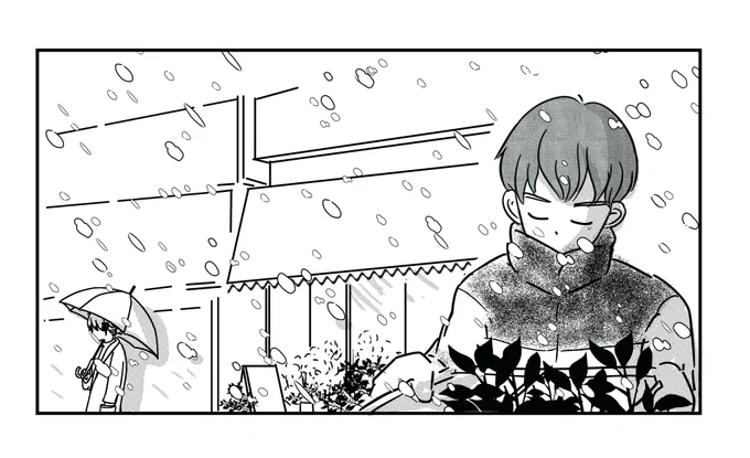 雪の一日…!! 