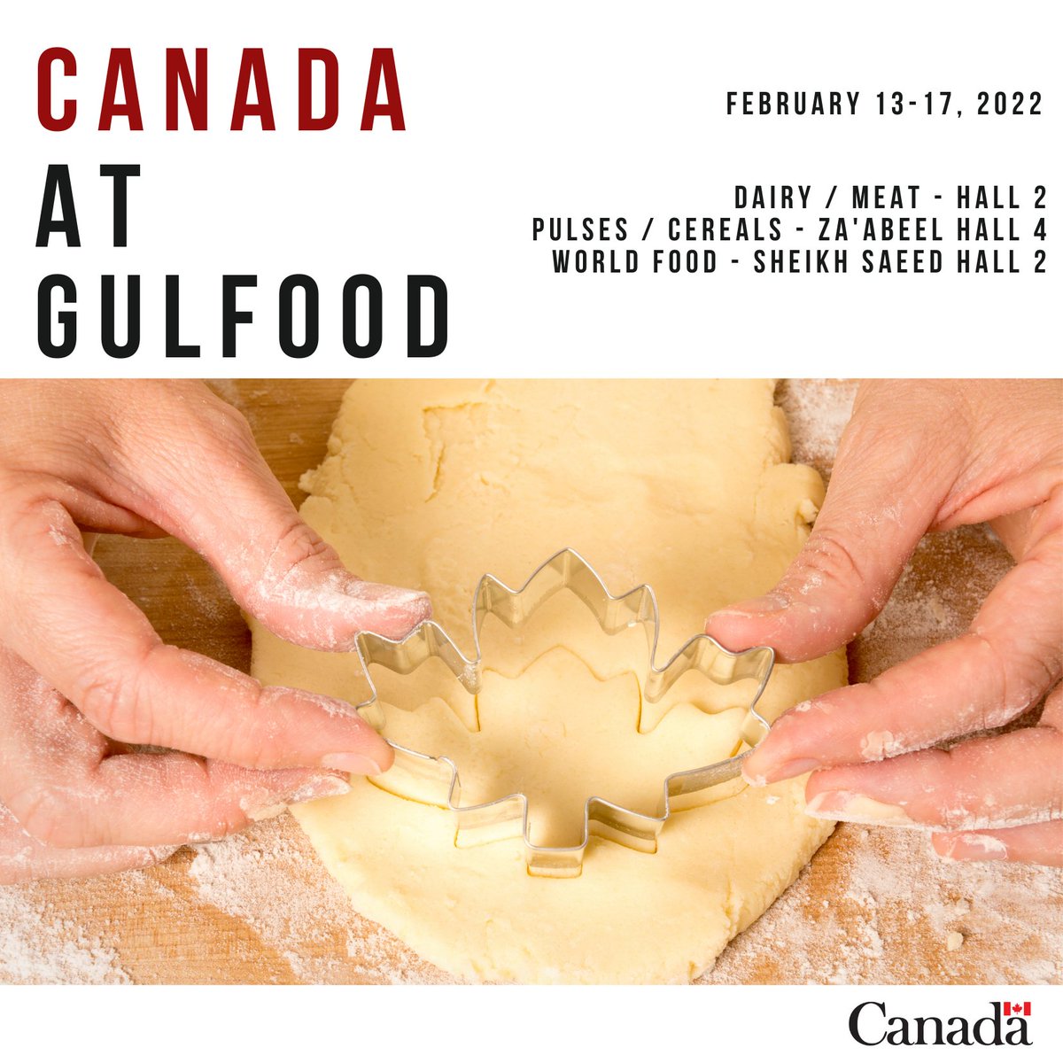 Get ready for a sizzling 🇨🇦 presence at Gulfood and stock-up on excellence: 42 companies offering a wide range of high quality food products for retailers, processors and HRI.

#Gulfood #Gulfood2022 #food_beverage #exhibition #DWTC #organic #tradeshow #sustainableeating #snacks
